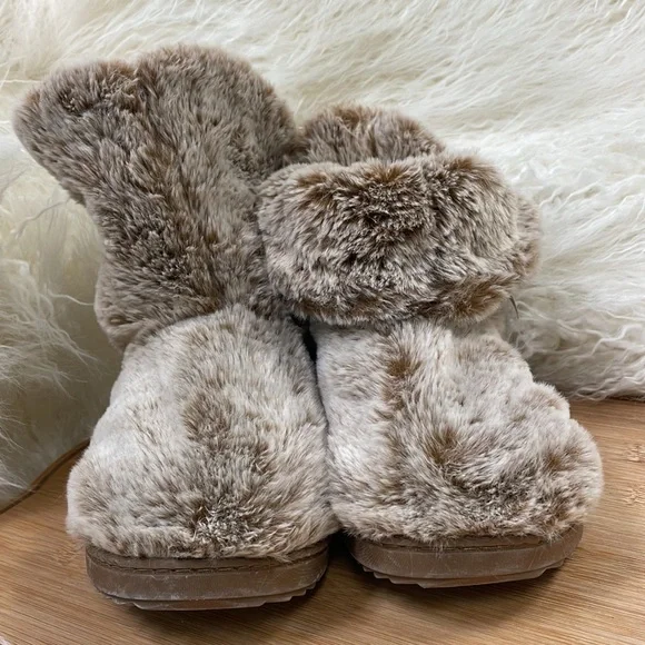 Sonoma // Ultra Plush Slouchy Rubber Sole Slippers Women Sz 7-8 Chestnut NWT - Picture 5 of 12